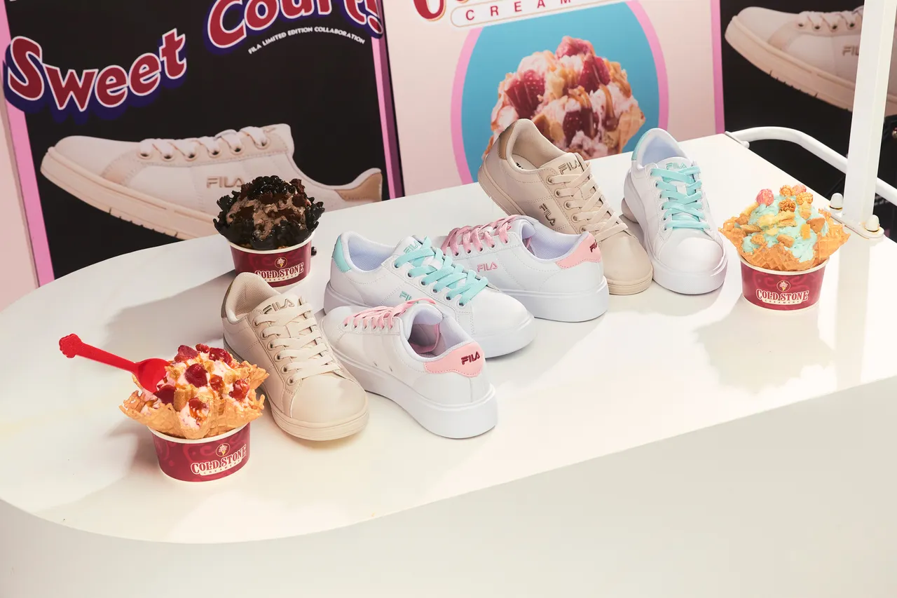 FILA X COLD STONE情人節限定「甜品鞋」,各2280元。品牌提供