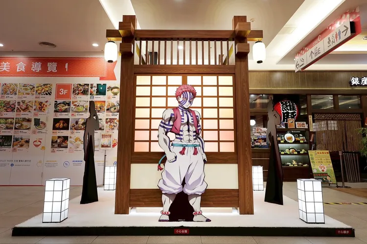 台南店《鬼滅之刃》最強集結造景。MITSUI OUTLET PARK提供