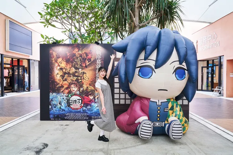 台中店巨型水柱氣偶。MITSUI OUTLET PARK提供