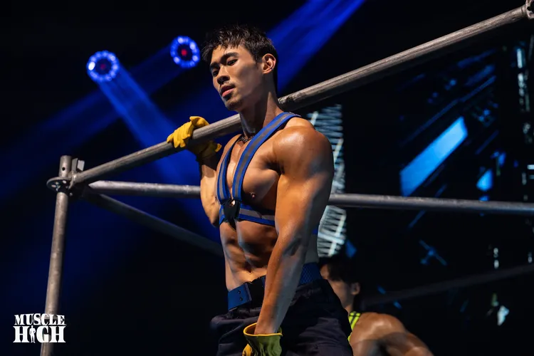 猛男秀讓台下觀眾嗨翻。MUSCLE HIGH提供