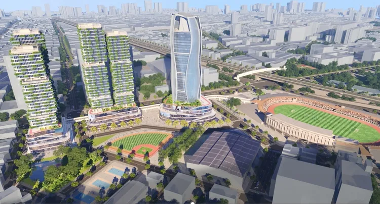 區域三塊基地模擬圖。高市府提供