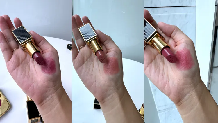 TOM FORD經典黑蘭花限定版設計師唇膏全新3色，各2200元。張家玲攝