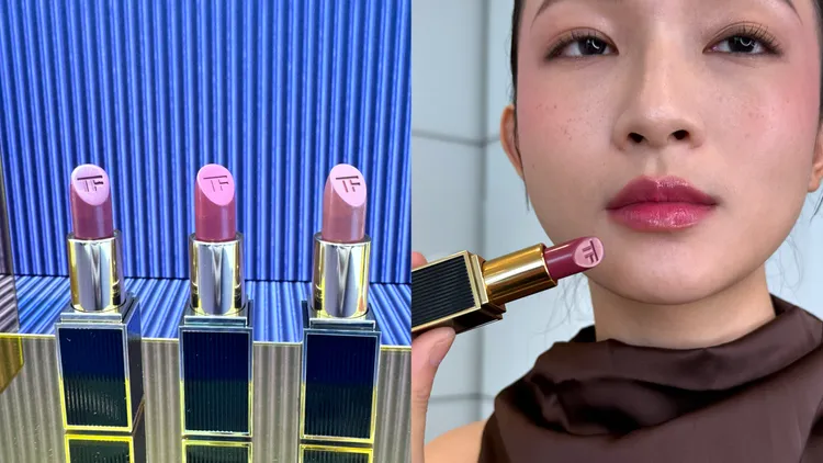 TOM FORD經典黑蘭花限定版設計師唇膏全新3色，各2200元。張家玲攝