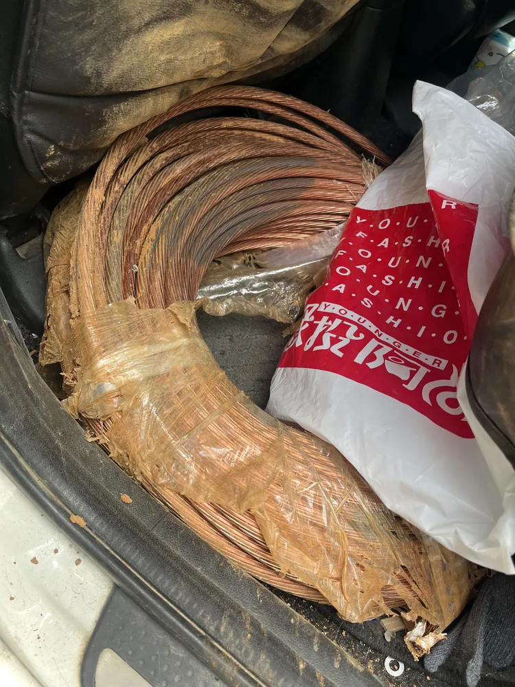 警方查獲遭竊的電纜線。警方提供