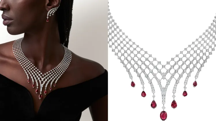 REJILLA紅寶石項鍊和耳環。品牌提供