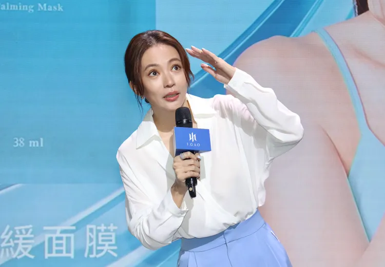 高宇蓁今舉辦保養品牌７周年記者會。莊宗達攝