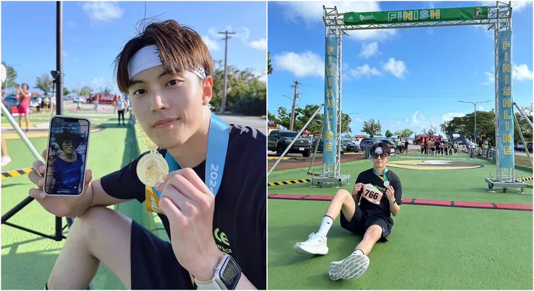 徐謀俊從小是網球選手，運動細胞佳，日前還曾受邀到關島跑馬拉松，健康的他如今卻因一頓午餐食物中毒住院。徐謀俊提供