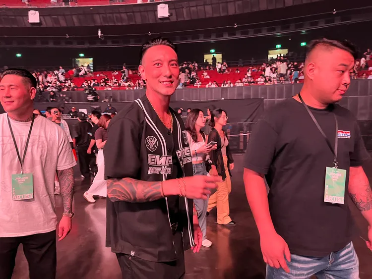 王陽明在搖滾區為妻應援。莊宗達攝