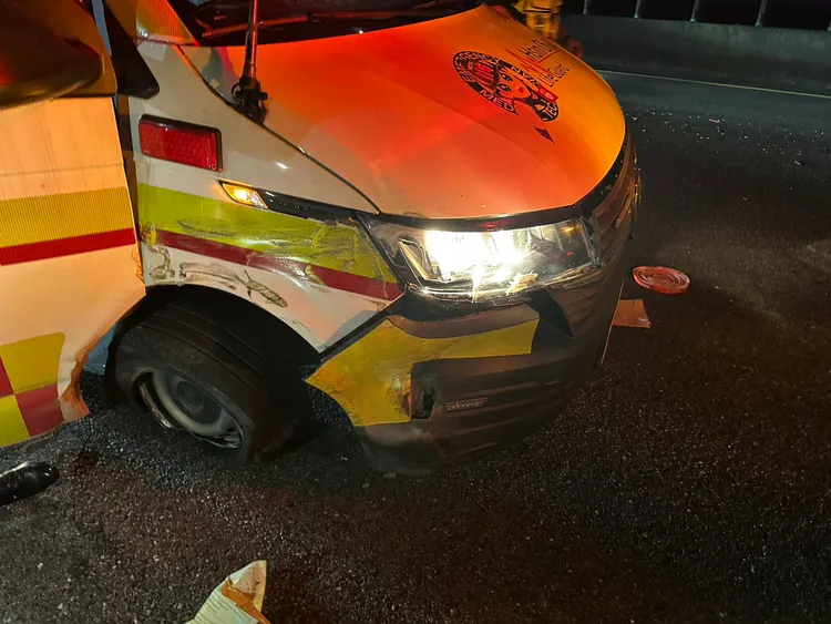 被搶走的救護車。新竹縣消防局提供