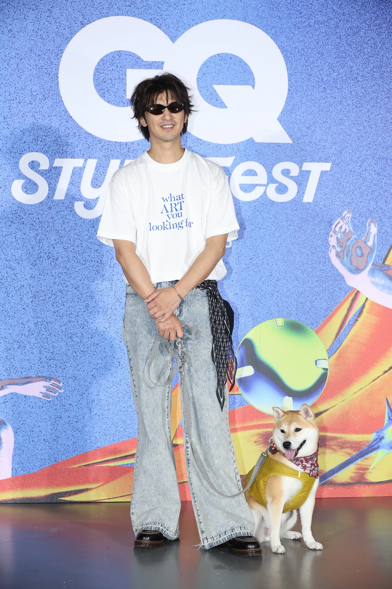 陈柏霖和爱犬Afuri。摄影中心摄