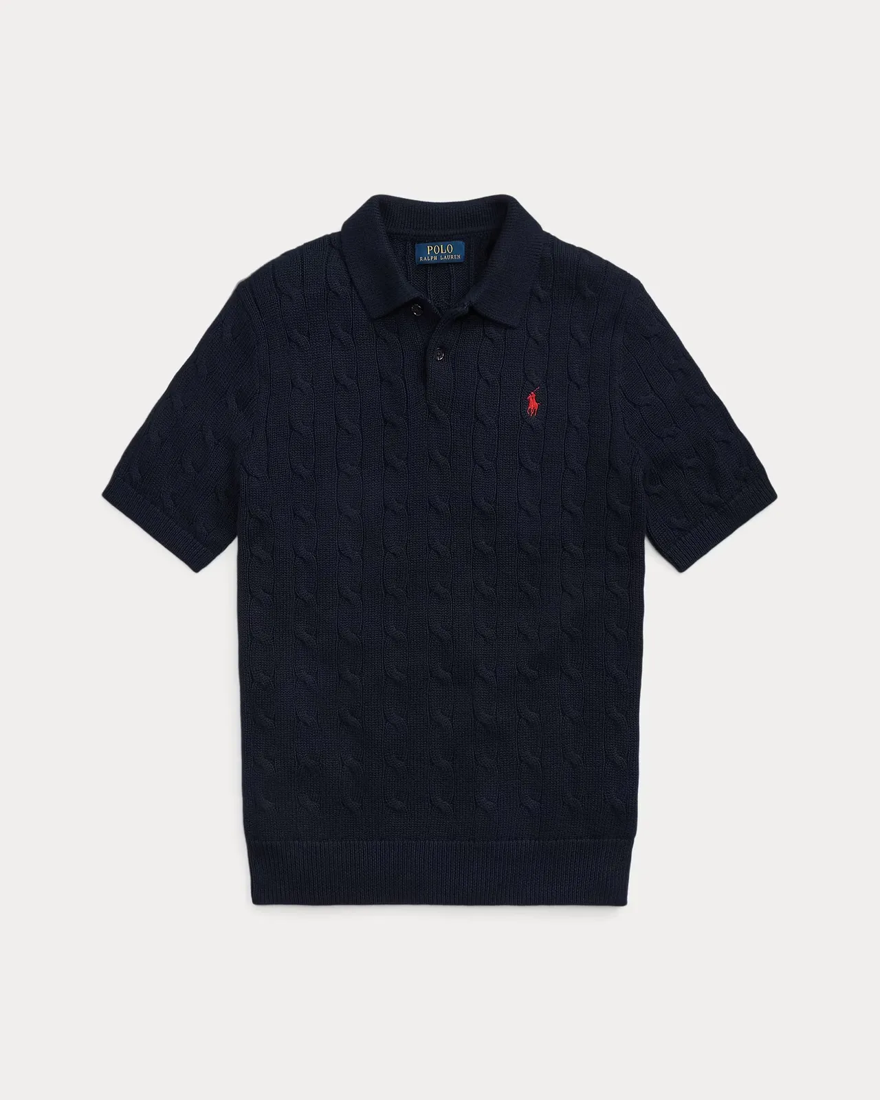 RALPH LAUREN麻花针织纯棉Polo领毛衣,5280元。品牌提供