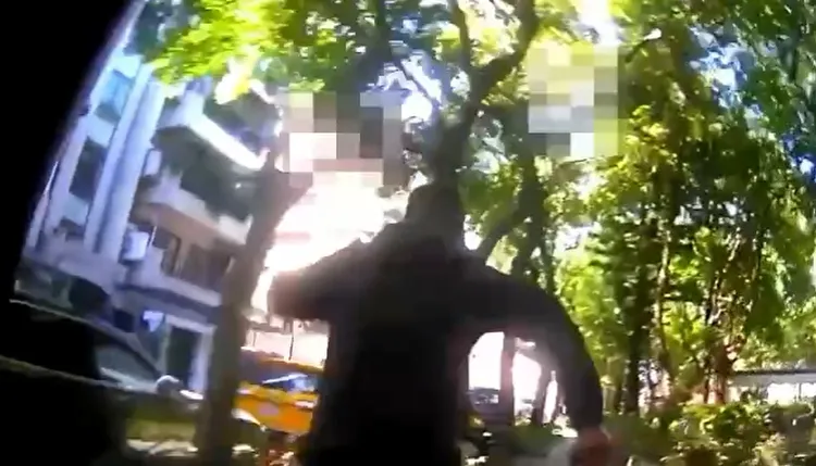 警方追逐曹男。警方提供