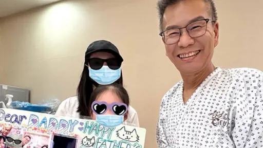 沈玉琳首露面！父親節收女兒禮物　高興喊「充滿信心」