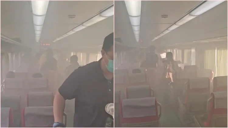 台鐵呼籲攜帶行動電源要注意安全。翻攝自p9690110 Threads