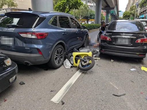 大安區6車追撞輾騎士 肇事男不僅無照還「毒駕」!毒品丟醫院廁所