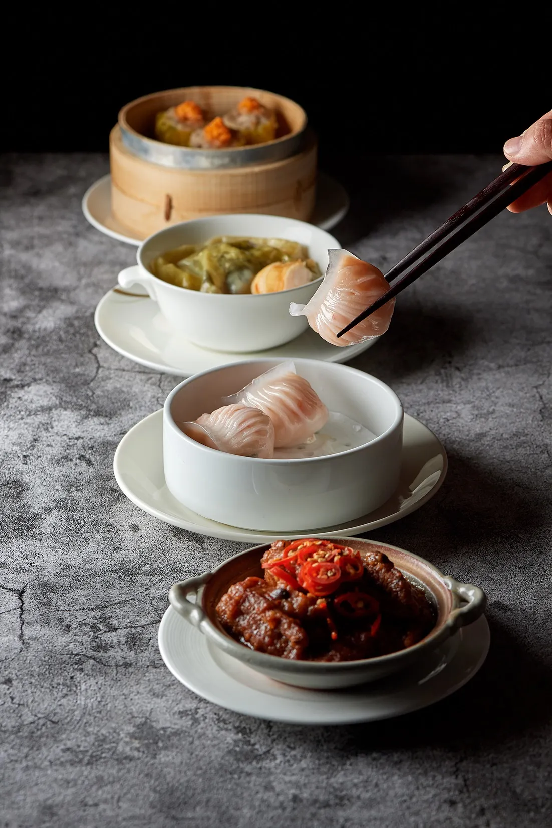 台北美福大飯店潮粵坊餐廳即日起每週日早上九點,推出「嘆早茶」活動。台北美福大飯店提供。