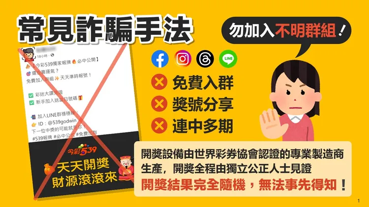 線上購買公益彩券全是假，財政部教民眾3招查證破解假公益真詐財。財政部國庫署提供