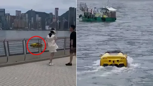海面出現「黃色敞篷跑車」緩緩前行 真身原來是它