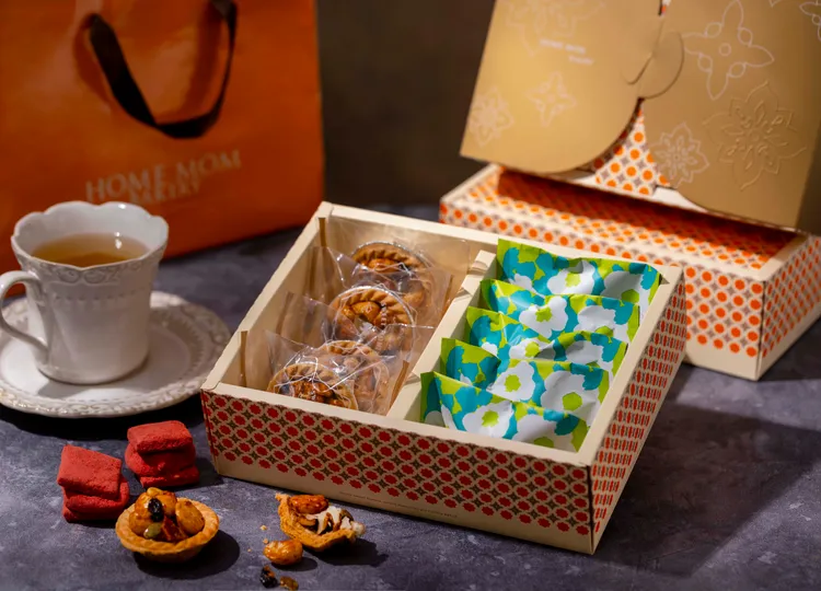 雙錦禮盒為不喜漢餅的粉絲而設計，組合了養生堅果塔以及趴趴糖， 中秋節飯後的最佳甜點。業者提供