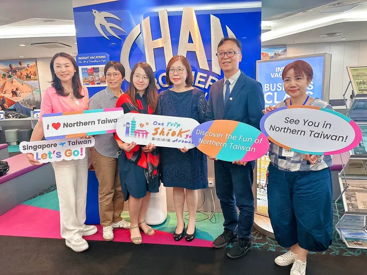 新加坡曾兄弟旅行社亞洲區總經理Rosa Ho（右3）親自接待基北北桃4市觀光首長。觀光局提供