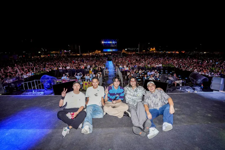 樂團「宇宙人」昨在桃園開唱。桃園市政府提供