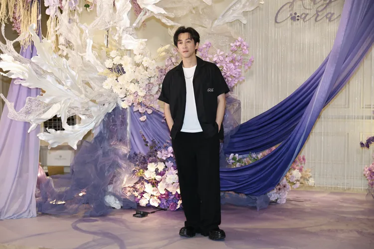 陳漢典老早就到婚禮現場。彭欣偉攝影