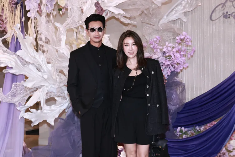 邱凱偉和老婆一起出席婚禮。彭欣偉攝影