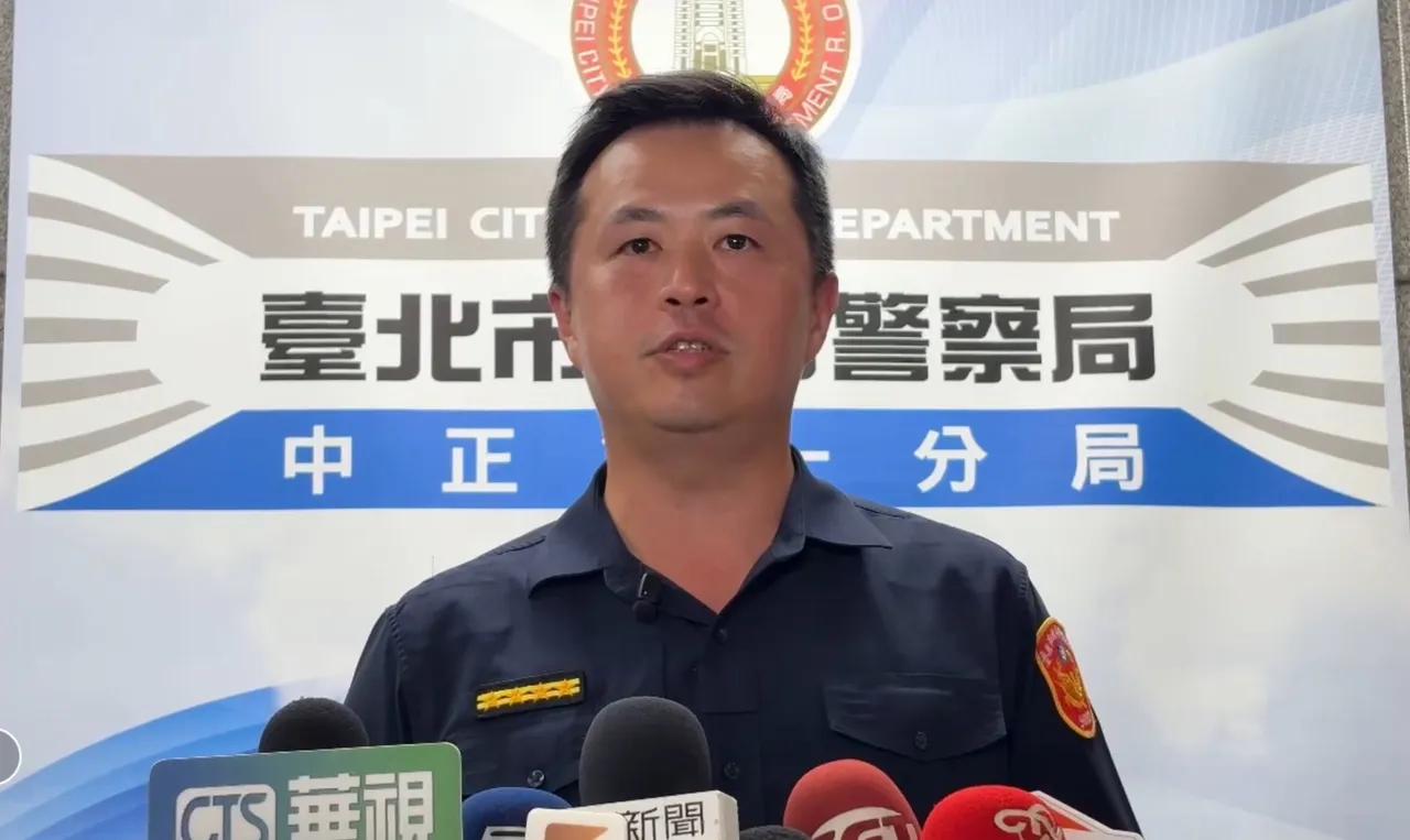 台北中正一警方出面说明民众党违法相关内容。警方提供