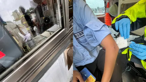 台中拖吊保管場遭槍擊!射穿警衛室玻璃 女保全手臂受傷送醫
