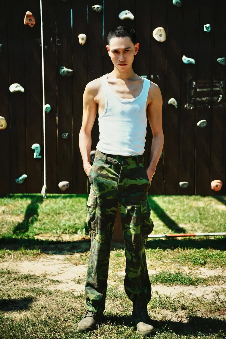 Andy體驗當兵新造型。翻攝Andy臉書