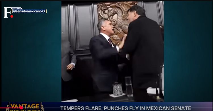 唱完國歌就開幹！　墨西哥議會西裝肉搏戰
