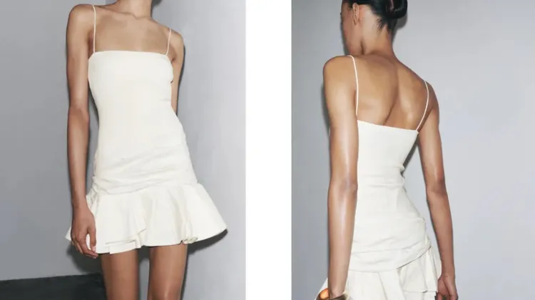 英國當局認為ZARA廣告照片可能刻意用陰影凸顯這名女模的纖細四肢，認為不該鼓勵。翻攝英國廣播公司