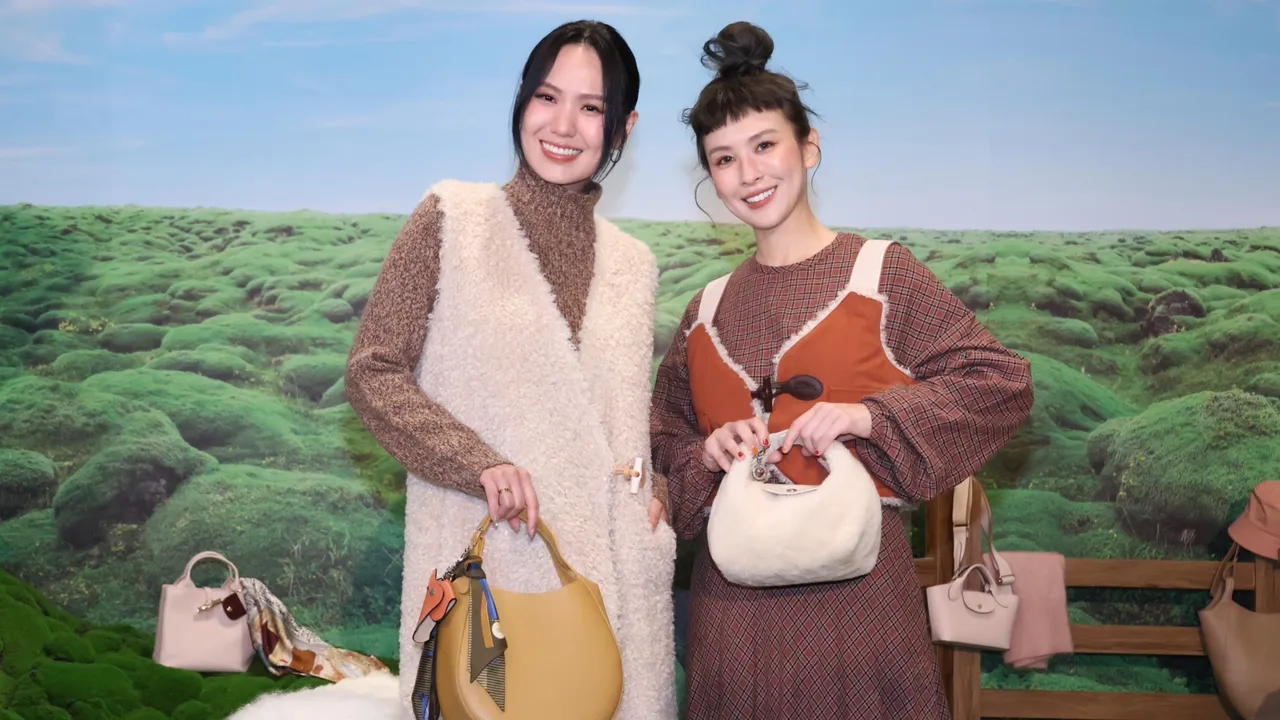 孫盛希(左)、魏如昀(右)出席Longchamp預覽活動。莊宗達攝
