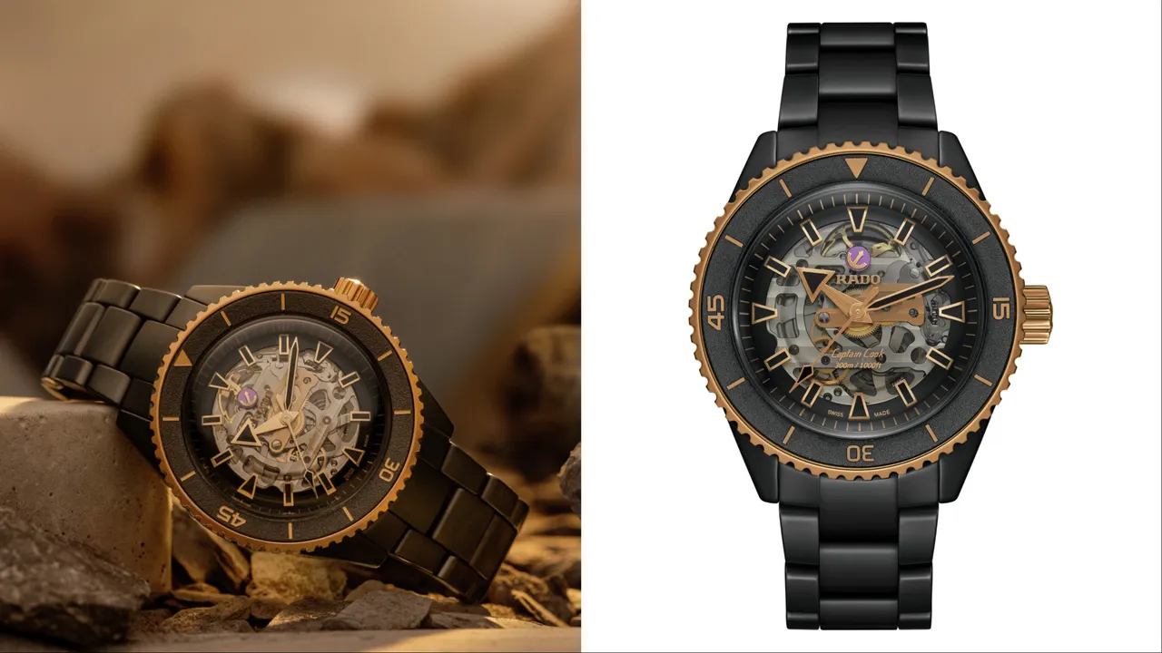 RADO Captain Cook库克船长高科技陶瓷镂空腕表R32192152, 14万5400。品牌提供