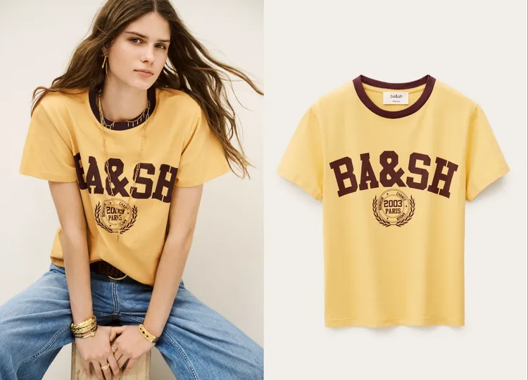 ba&sh百香果黃IONI短袖上衣，3630元。品牌提供