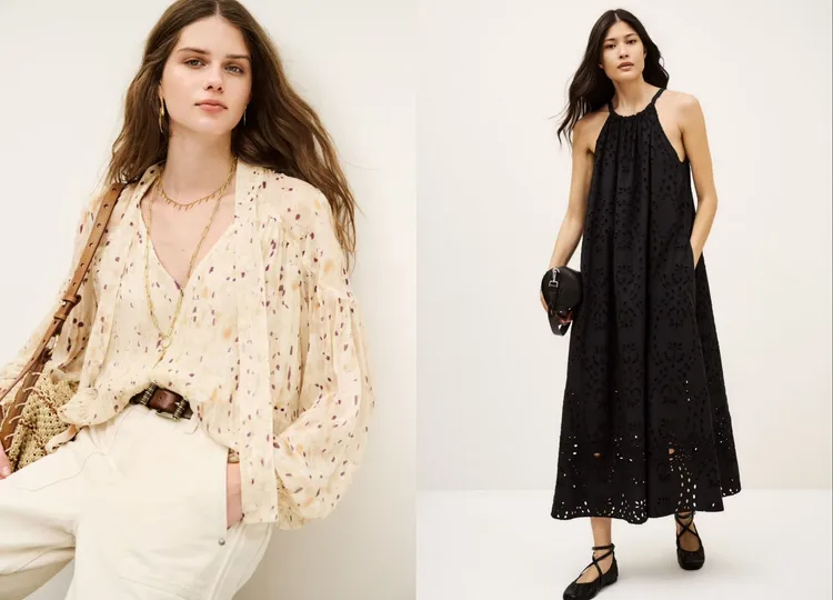 早秋新裝以印花、鏤空蕾絲等元素為造型帶來豐富視覺。品牌提供