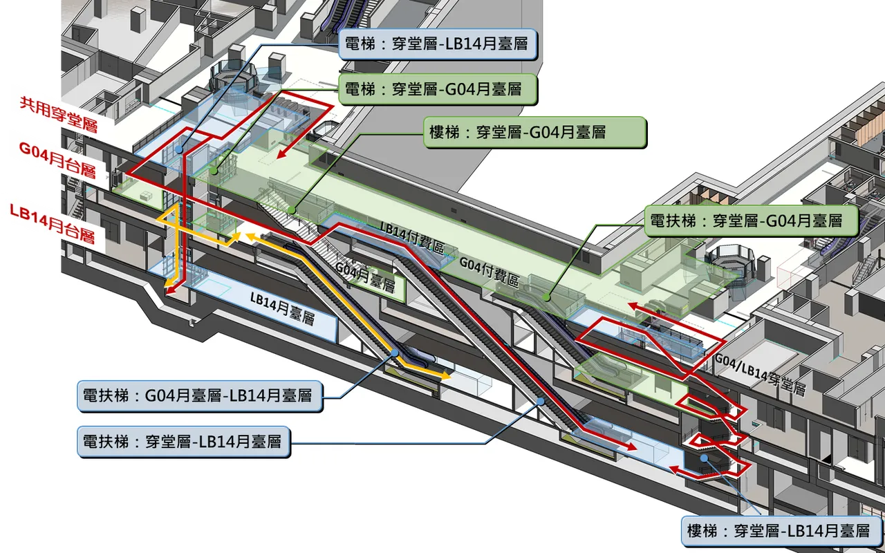 三莺延伸八德LB14地下三层车站。新北市捷运局提供
