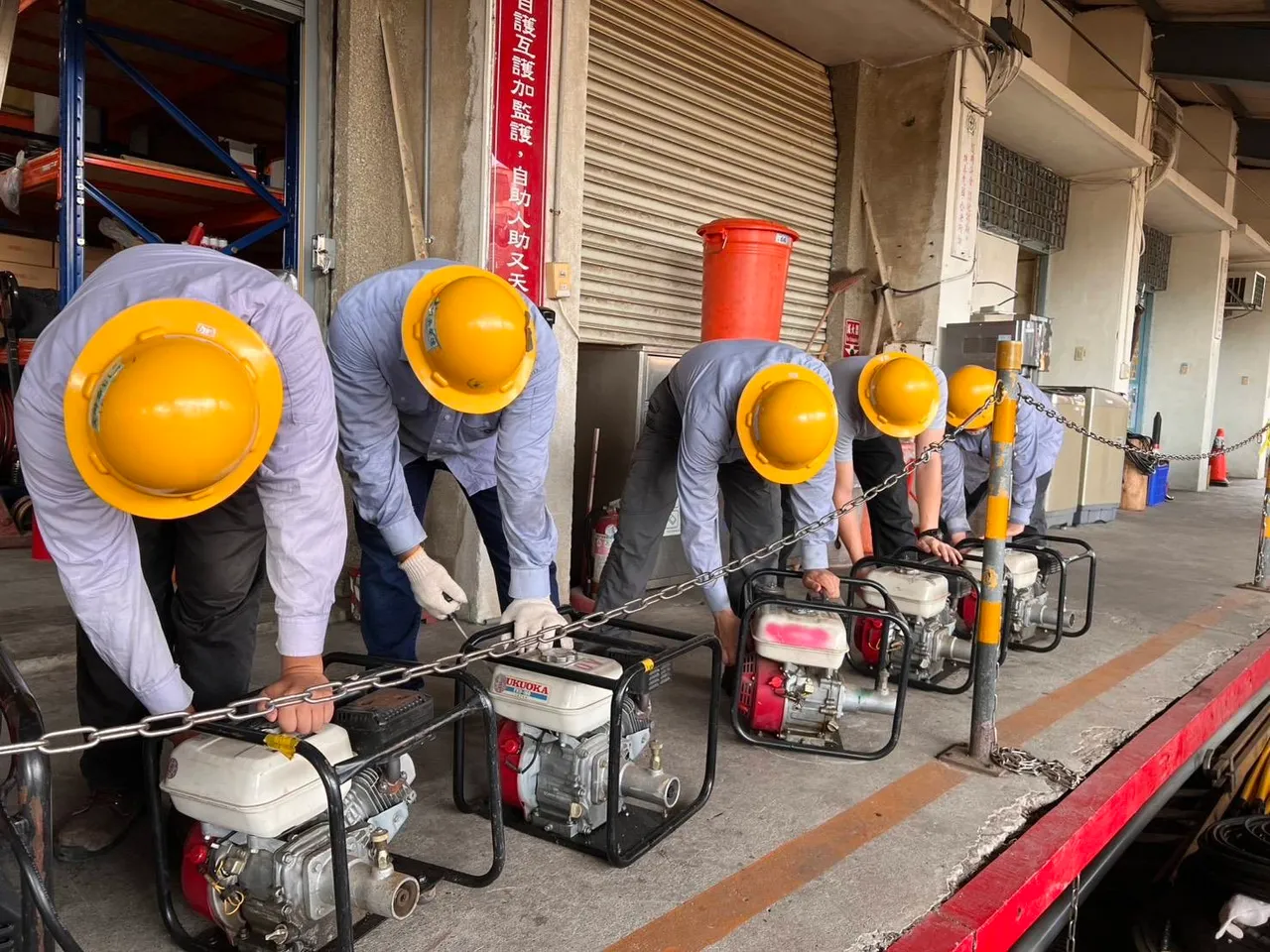楊柳颱風來襲,台電新竹區處全面戒備。新竹區處提供