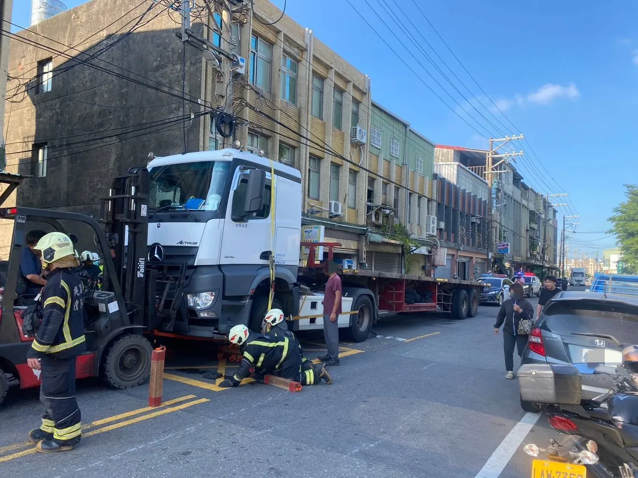 車禍現場。大園警分局提供