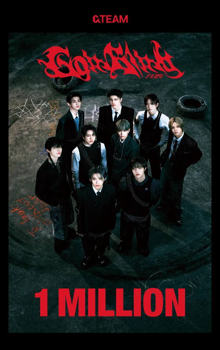 &TEAM的《Go in Blind（月狼）》賣破百萬張，締造首個百萬單曲紀錄。翻攝&TEAM X