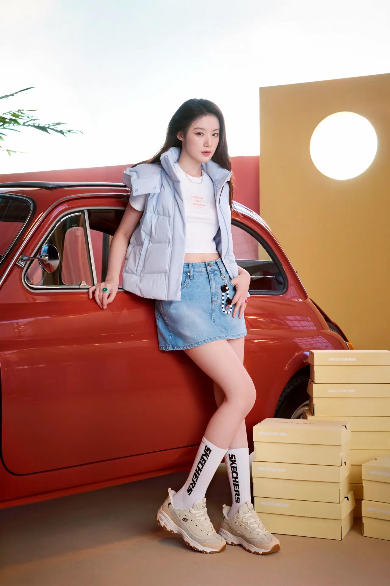 舒华拍摄SKECHERS形象照。品牌提供