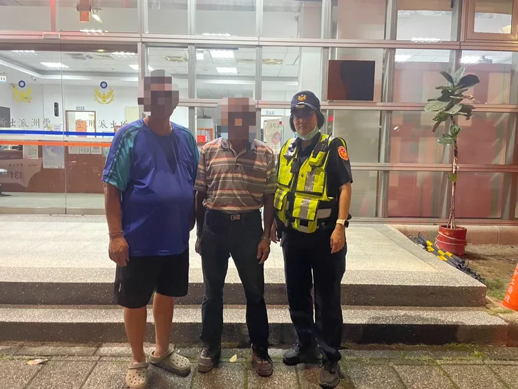 警方通知林翁的兒子到場，平安讓他返回桃園住處。民眾提供