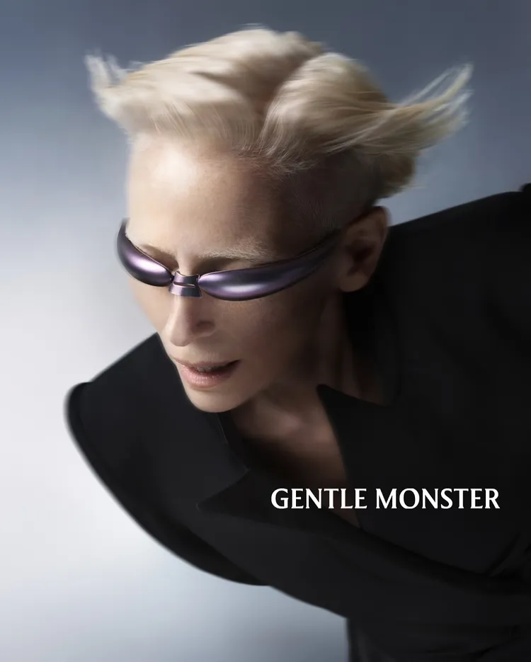 GENTLE MONSTER邀來蒂妲史雲頓拍攝全新形象片。翻攝GENTLE MONSTER IG