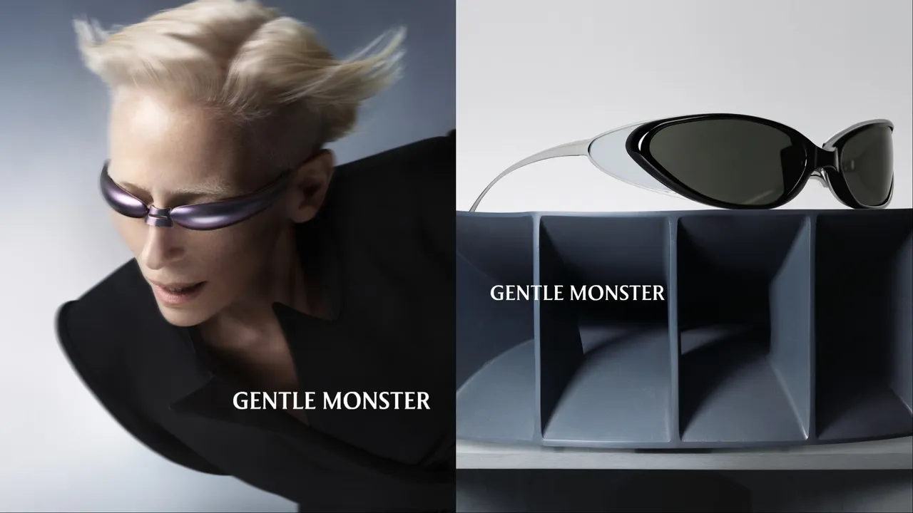 GENTLE MONSTER邀來蒂妲史雲頓拍攝全新形象片。翻攝GENTLE MONSTER IG、品牌提供