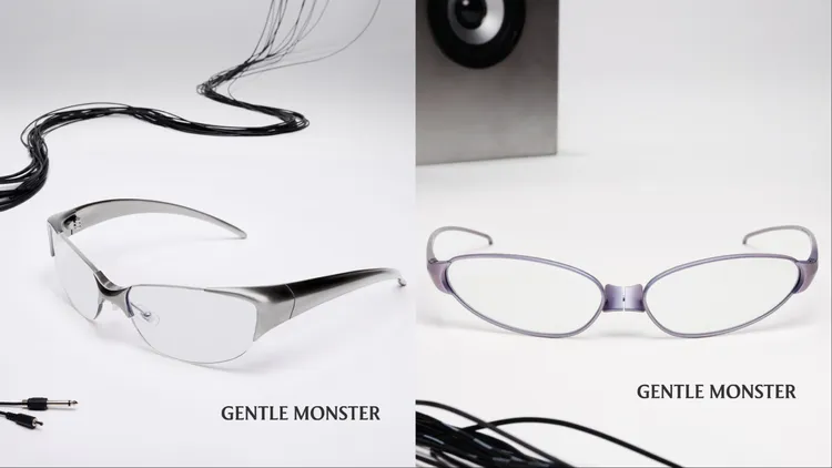 金屬鏡框款採用輕巧鏡片搭配具份量感的鼻橋設計。品牌提供