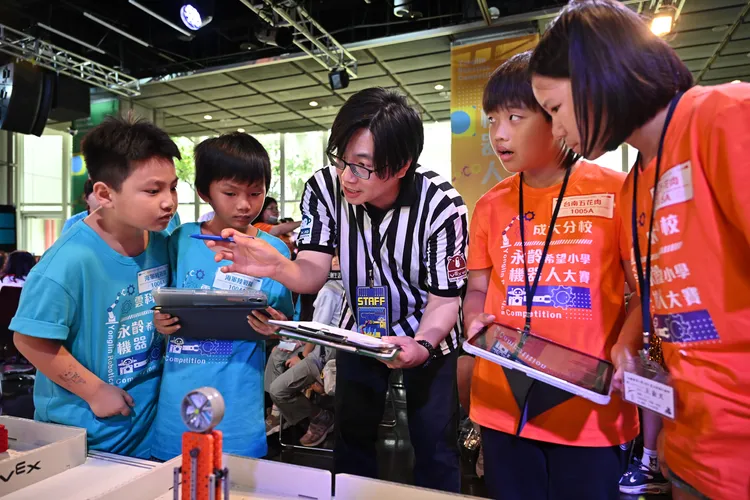 2025永齡希望小學機器人大賽比賽現場。永齡基金會提供