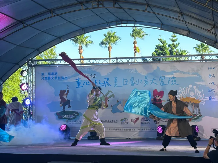 新劇「千順與觀音」是依據林口竹林山觀音寺信仰排演的年度大戲，讓觀眾看得相當入迷。公所提供