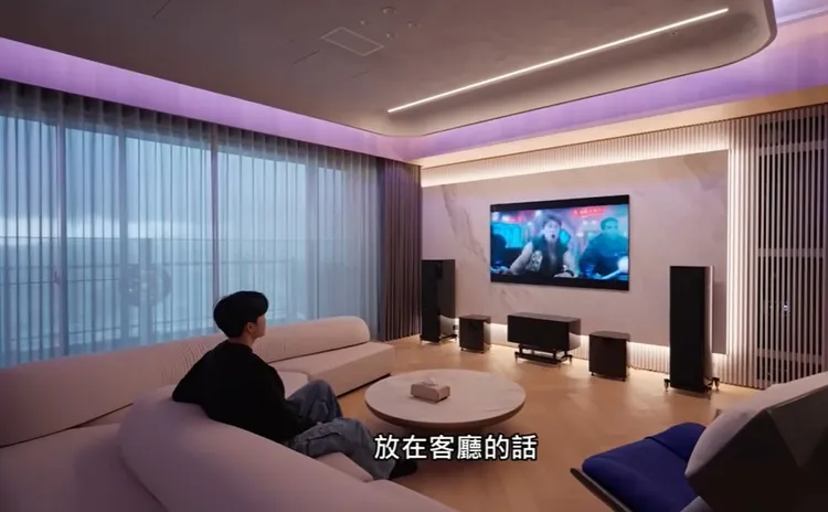 Joeman新家客廳。翻攝Joeman YT