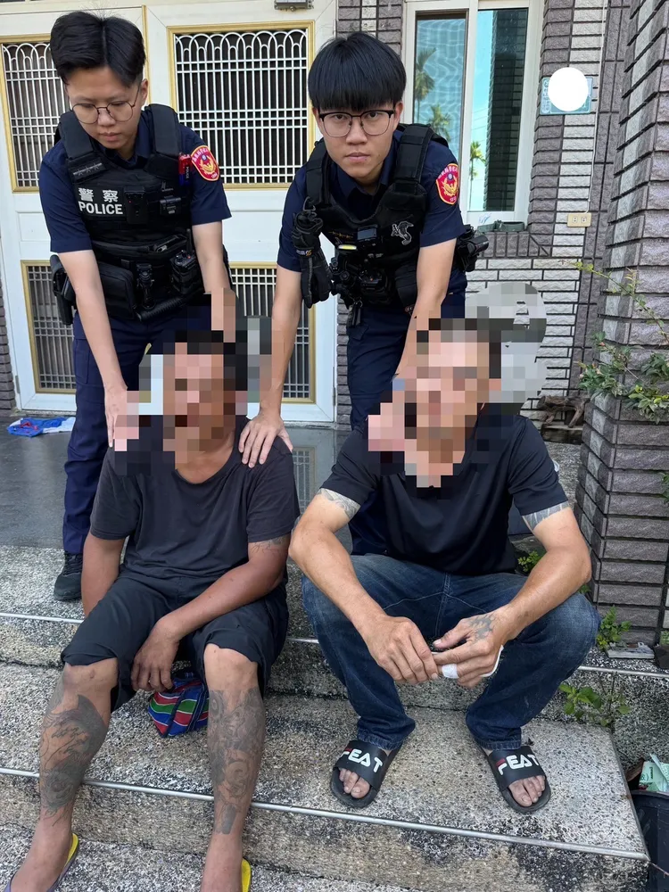 警方25日逮捕偷挖竹筍又傷人的2嫌。翻攝畫面