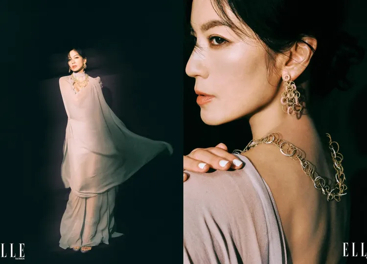 林熙蕾以BUCCELLATI珠寶點綴出華麗樣貌。翻攝elletaiwan IG